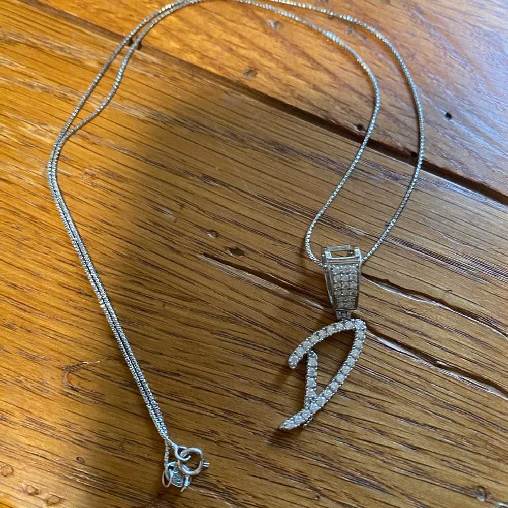 Elegant Silver Initial Pendant Necklace